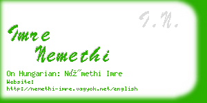 imre nemethi business card